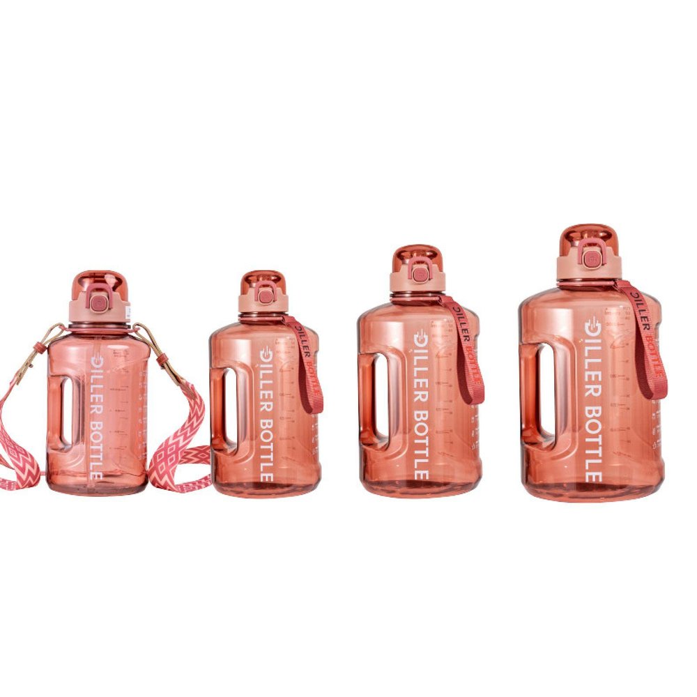 WINGOT Large capacity sports fitness water bottle, ton ton bucket water bottle, outdoor men's and women's water cup, high-value straw cup, ton bucket pink