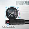 Hycline Shock Pump for Mountain Bike, High Pressure 300 Psi for Front Fork and Rear Bicycle Suspension Air Pump with Gauge Fits Schrader & Presta Tire Valve-Black view 3