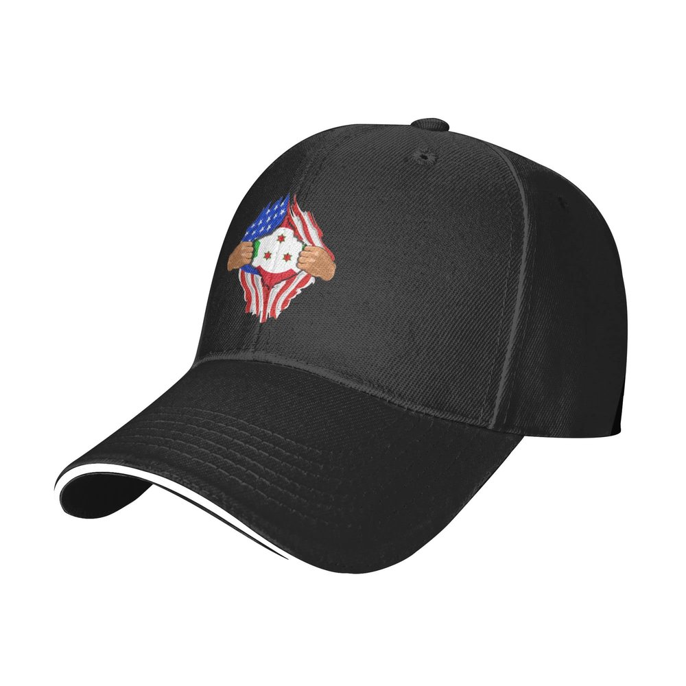 Burundi Blood Inside Me Sports Cap Hat Hat for Men Women Black
