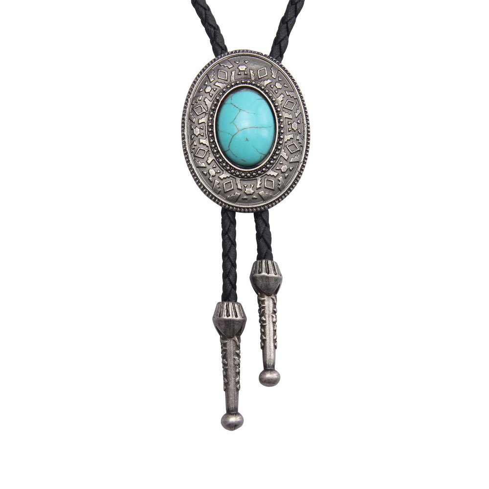 GelConnie Bolo Tie for Women Cowboy Tie Bolo Western Necklaces Bolero Tie Men Necklace Ties Turquoise Mens Leather Necktie
