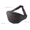 IAMUHI Straw Woven Fanny Pack Cross Chest Shoulder Handbag Purse Handwoven Beach Bag,Black view 2