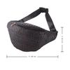 IAMUHI Straw Woven Fanny Pack Cross Chest Shoulder Handbag Purse Handwoven Beach Bag,Black view 4