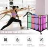 Arlifo Yoga Mat Storage Rack Basket Workout Equipment Home Gym Storage Rack with Wheels White Yoga Mat Holder Exercise & Fitness Organizer for Dumbbell Kettlebells Resistance Bands Yoga Blocks Foam view 2