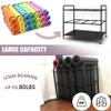 Arlifo Yoga Mat Storage Rack Basket Workout Equipment Home Gym Storage Rack with Wheels White Yoga Mat Holder Exercise & Fitness Organizer for Dumbbell Kettlebells Resistance Bands Yoga Blocks Foam view 3