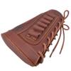 Genuine Leather Gun Buttstock with Cartridge, Shell Holder for .308 .300 44mag 410 Winchester Marlin Right/Left-Handed (Brown for Right-Handed) view 3