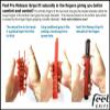 FEEL GRIPS SET OF 6 GEN2 DESIGNER SERIES RED REVERSE TAPER GOLF GRIPS - HIT LONGER & STRAIGHTER view 2