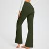 tuduoms Women's Bootcut Yoga Pants Workout High Waist Flare Yoga Leggings Sunflower Print Wide Leg Pants Lounge Bell Bottom Dress Pants Tummy Control Leggings view 3