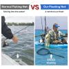 SAN LIKE Floating Fishing Net Collapsible Fishing Net Fishing Landing Net with Telescoping Pole Fishing net Freshwater Rubber Coated for Steelhead Salmon Fly Bass Trout Easy to Carry Extend to 41inch view 2