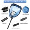 SAN LIKE Floating Fishing Net Collapsible Fishing Net Fishing Landing Net with Telescoping Pole Fishing net Freshwater Rubber Coated for Steelhead Salmon Fly Bass Trout Easy to Carry Extend to 41inch view 3