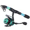 Sougayilang Telescopic Fishing Rod and Reel Combos, Full Kit with Carrier Bag, 11+1 Bearings Spinning Reel, Carbon Fiber Travel Fishing Pole for Saltwater Freshwater view 2