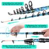 Sougayilang Telescopic Fishing Rod and Reel Combos, Full Kit with Carrier Bag, 11+1 Bearings Spinning Reel, Carbon Fiber Travel Fishing Pole for Saltwater Freshwater view 4