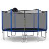 Giantex Trampoline, 12/14/15/16FT Outdoor Recreational Trampoline w/Enclosure Net, Non-Slip Ladder & Basketball Hoop, ASTM Approved, Combo Bounce Outdoor Trampoline for Adults Kids (12FT) view 1