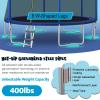 Giantex Trampoline, 12/14/15/16FT Outdoor Recreational Trampoline w/Enclosure Net, Non-Slip Ladder & Basketball Hoop, ASTM Approved, Combo Bounce Outdoor Trampoline for Adults Kids (12FT) view 2