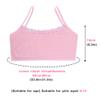 Eforcase 4PCS Girls Training Bra Girls Lace Cotton Training Bras Breathable Sports Cami Bras Strap Bralette,Aged 8-14 Pink view 3