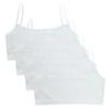 Eforcase 4PCS Girls Training Bra Girls Lace Cotton Training Bras Breathable Sports Cami Bras Strap Bralette,Aged 8-14 White view 1