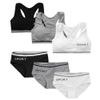 Eforcase Girls Training Bra Set - 6PCS Girls Cotton Training Bras Sports Racerback Training Bralettes and Underwear Panties view 1