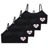 Eforcase 4PCS Girls Training Bra Girls Breathable Sports Cami Bras Strap Bralette Activewear Bra,Aged 8-18 Black view 1