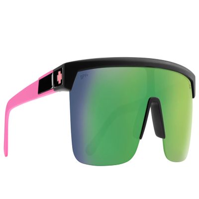SPY Flynn 5050 Matte Blk Matte Pink-Happy Gry Grn LT Grn Mirror