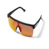 SPY Flynn 5050 Matte Black - Happy Boost Polar Orange Mirror view 1
