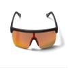 SPY Flynn 5050 Matte Black - Happy Boost Polar Orange Mirror view 2