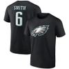 Fanatics Men's Devonta Smith Black Philadelphia Eagles Icon Player Name & Number T-Shirt view 1