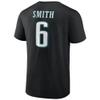 Fanatics Men's Devonta Smith Black Philadelphia Eagles Icon Player Name & Number T-Shirt view 3