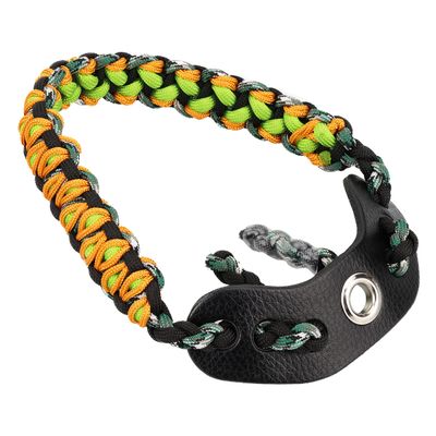 SUNYA Archery Bow Wrist Sling, 550 Paracord Strap Comfortable on Hand.100% Full Grain Leather Yoke, Multiple Camo Colors.Fit Compound Bow Stabilizer & Recurve. (Venom-A3)