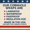 Kyles Cornhole Wraps - American Eagle on a Wood Grain Background (Set of 2)  Laminated and Regulation 2x4 Size view 4