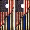 Cornhole Board Wraps | Thin Blue Line and USA American Flag Skins for Boards | Cornhole Decal 48.5x24.5in | Laminated & Easy-to-Apply Waterproof 3mVinyl Wraps | Ideal for Cornhole Skin Lovers view 1