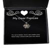 I'm not a Baker, but I can Make Your Heart Skip a Beat with. Fiancee Crown Pendant Necklace, Funny Fiancee Gifts, Jewelry for, Engagement Gifts, Wedding Gifts, Bridal Party Gifts, Groomsmen Gifts, view 1