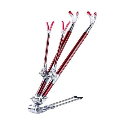 Vertical Fishing Rod Holder Universal Thickened Telescopic Stainless Steel Fishing Rod Hand Rod Holder Rod Multi-purpose Fishing Box Double Turret Bracket Inserted Fishing Bracket Wall Mounted Fishing
