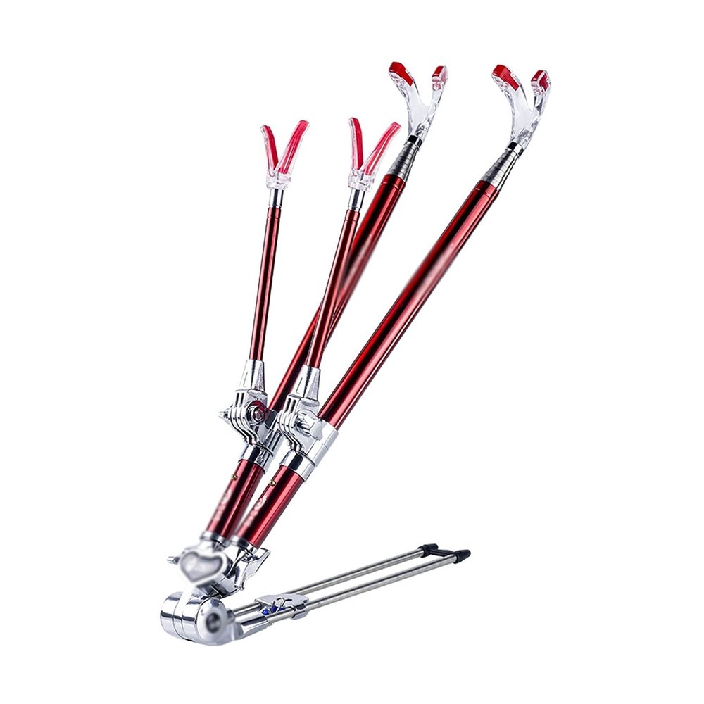 Vertical Fishing Rod Holder Universal Thickened Telescopic Stainless Steel Fishing Rod Hand Rod Holder Rod Multi-purpose Fishing Box Double Turret Bracket Inserted Fishing Bracket Wall Mounted Fishing