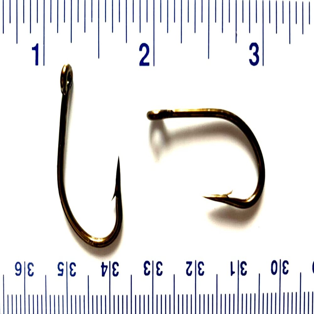 100 Gerry's Tackle 9174 2X Strength Bronze Flyliner O'Shaughnessy Live Bait Hooks Size 2/0