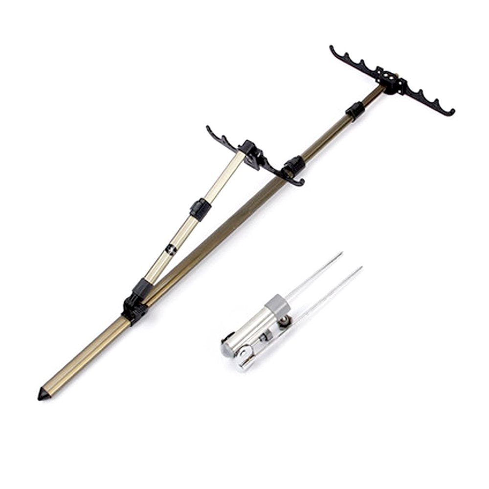 Vertical Fishing Rod Holder Multifunctional Fishing Rod Bracket Aluminum Alloy Fishing Bracket Fishing Box Fishing Chair Bracket Inserted Double Turret Pole Wall Mounted Fishing Rod Rack (Size : 2.1M
