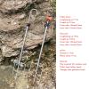 Vertical Fishing Rod Holder Double Trigeminal Pulley Frame Stainless Steel Long Rod Bracket Pulley Turret Frame Traditional Fishing Rod Hand Rod Gun Rod Special Fishing Gear Wall Mounted Fishing Rod R view 2