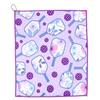 Millie Rose Pickleball Towels in Fashionable Prints - Cute 15x17 inch Microfiber & Cotton Athletic Towels with Carabiner Clip - Pickleball Accessories, Pickleball Gifts (Prettiest Purple) view 1