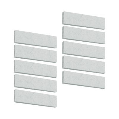 Deevoka 10x Exercise Bike Brake Pads Accessories Replacement Part Easy Installation Spare Caliper Wool Felt Durable Ground for Household Gym, White