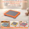 Deevoka Mini Kids Trampoline Fitness Toy Exercise Sports Jump Sensory Training Stable Bouncing Bed for Children Kindergarten Outdoor Nursery Garden, Orange view 2
