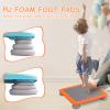 Deevoka Mini Kids Trampoline Fitness Toy Exercise Sports Jump Sensory Training Stable Bouncing Bed for Children Kindergarten Outdoor Nursery Garden, Orange view 4