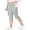 Gloria Vanderbilt Womens Amanda Pull On Bermuda Shorts, Eucalyptus, 6 US view 1