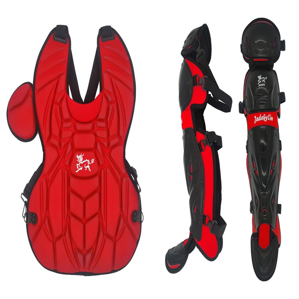 Jadekylin 16" Baseball & Softball Catcher Gear Youth Ages 15 & Older Red