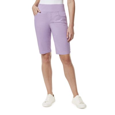 Gloria Vanderbilt Womens Amanda Pull On Bermuda Shorts, Sweet Violet, 8 US