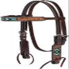 Leatherera Quality Leatherbeaded Browband Headstall Western Horse Tack view 1