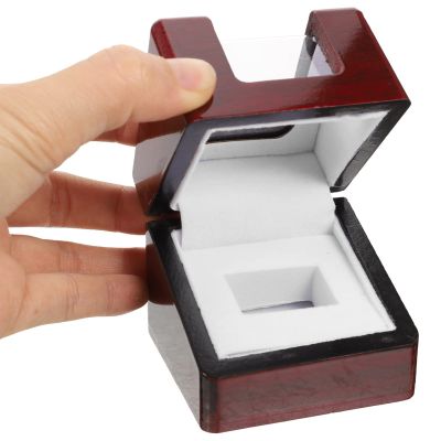 BESPORTBLE Championship Ring Display Case, Wooden Ring Display Box, Single, Case Box, Holder