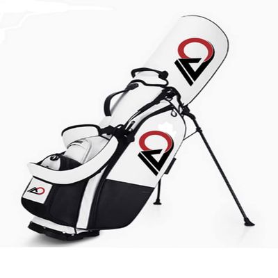 Golf Bag with Stand. Stylish White IAO (Improvise Adapt Overcome) This Golf Bag is Your Visual Reminder to IAO for a Solid Round of Golf!