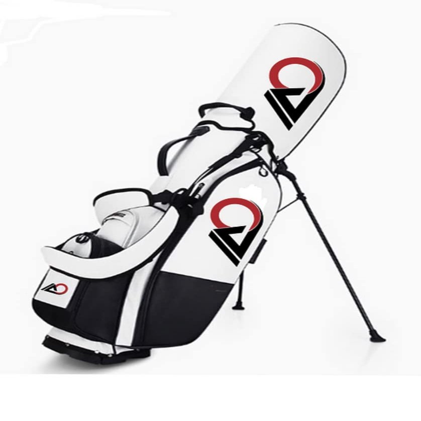 Golf Bag with Stand. Stylish White IAO (Improvise Adapt Overcome) This Golf Bag is Your Visual Reminder to IAO for a Solid Round of Golf!