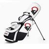 Golf Bag with Stand. Stylish White IAO (Improvise Adapt Overcome) This Golf Bag is Your Visual Reminder to IAO for a Solid Round of Golf! view 1