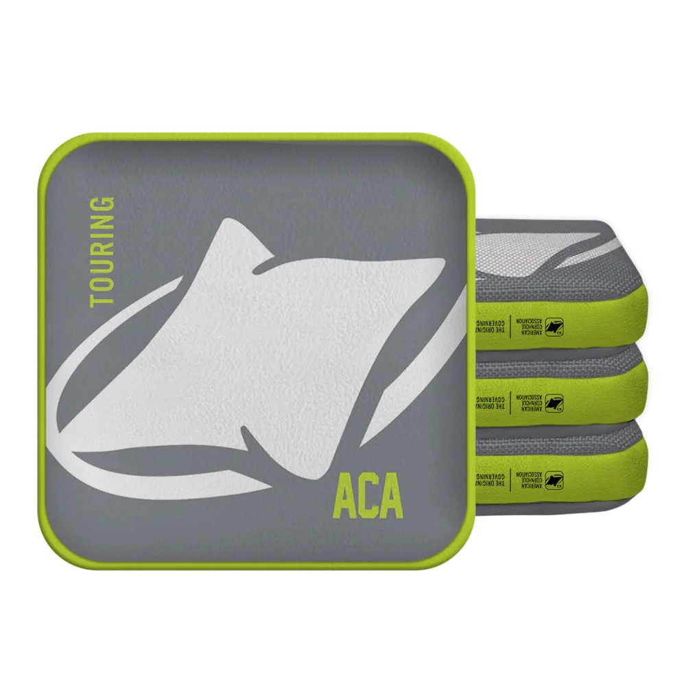 ACA Synergy Edge Professional Cornhole Bags Dual Sided 6x6 Logo Gray