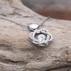 to My Hot Wife, Valentines, Hot Wife, Valentines Jewelry, of All The Fish You're The One I Want to Mount, Heart Knot Silver Necklace view 3