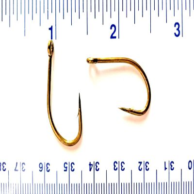 100 Gerry's Tackle 9174 2X Strength Bronze Flyliner O'Shaughnessy Live Bait Hooks Size 1/0